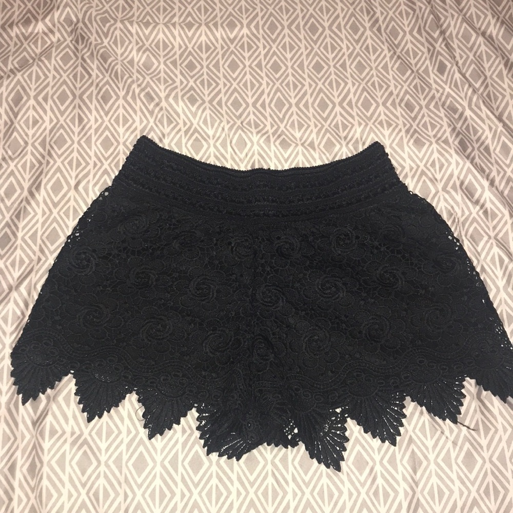 Black Lace Shorts